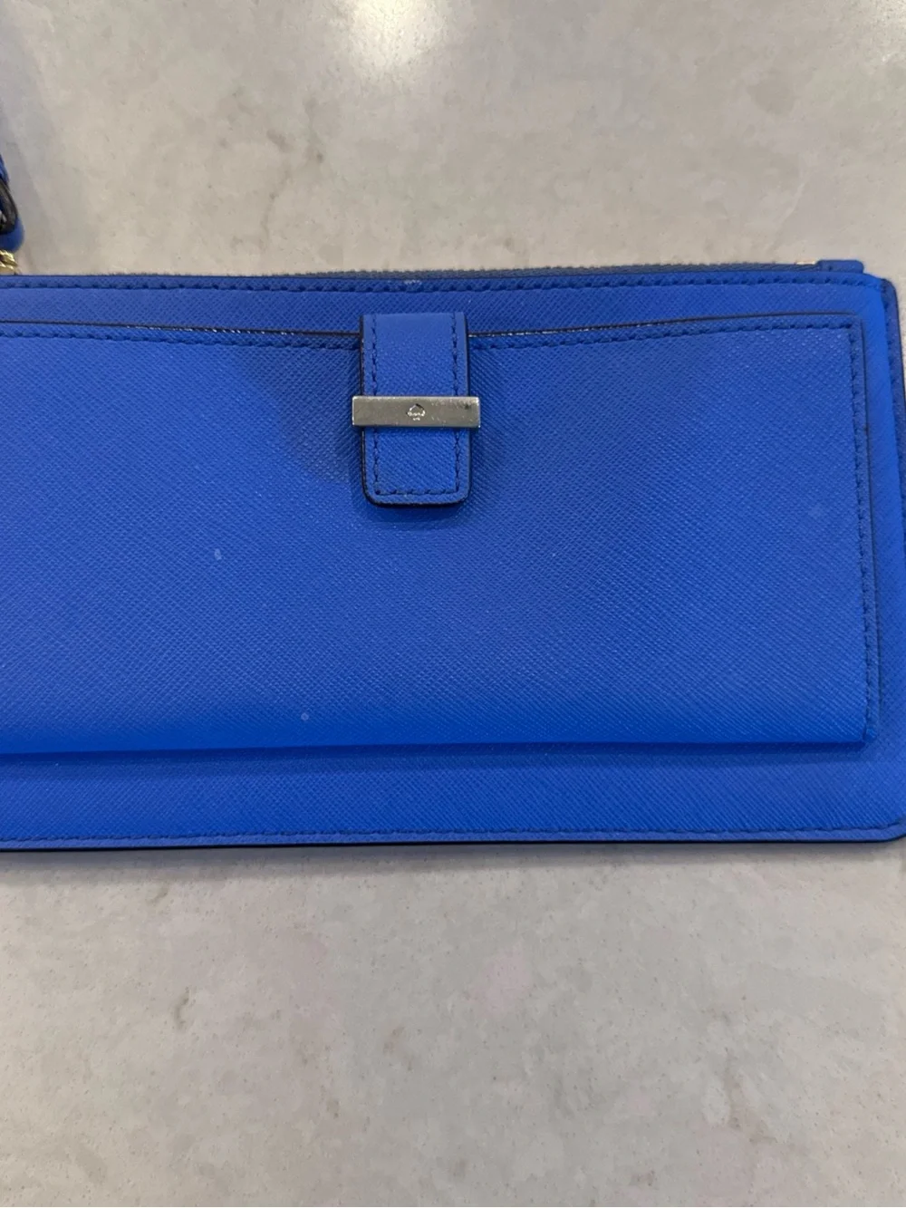 kate spade cobalt blue wristlet wallet with strap - Picture 3 of 7